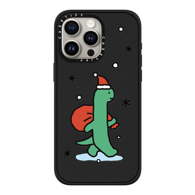 JOGUMAN x CASETiFY iPhone 15 Pro Max ケース マットブラック インパクトケース MagSafe対応 Brachio becomes Santa