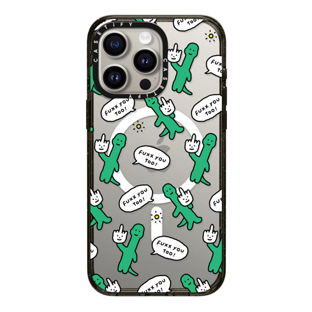 JOGUMAN x CASETiFY iPhone 15 Pro Max ケース ブラック インパクトケース MagSafe対応 Talk to the hand