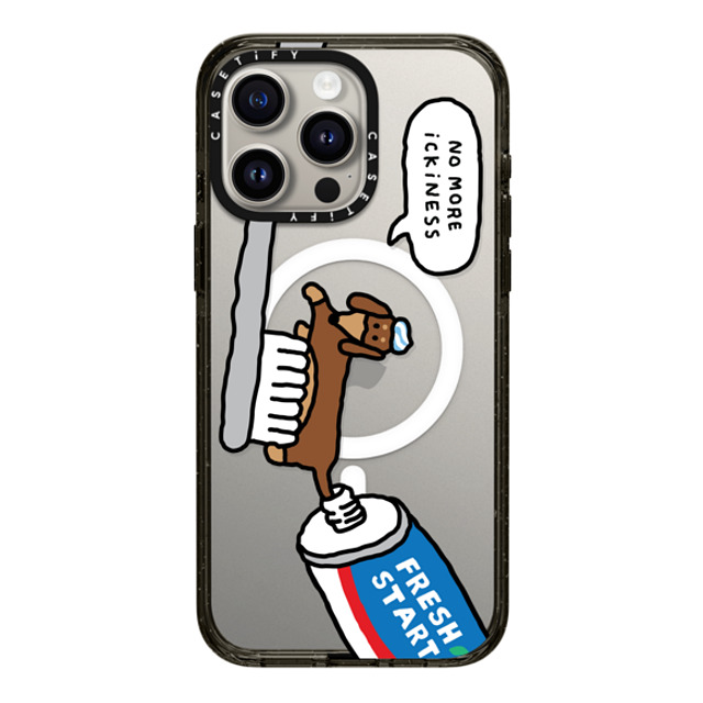 JOGUMAN x CASETiFY iPhone 15 Pro Max ケース ブラック インパクトケース MagSafe対応 Fresh start, Woody