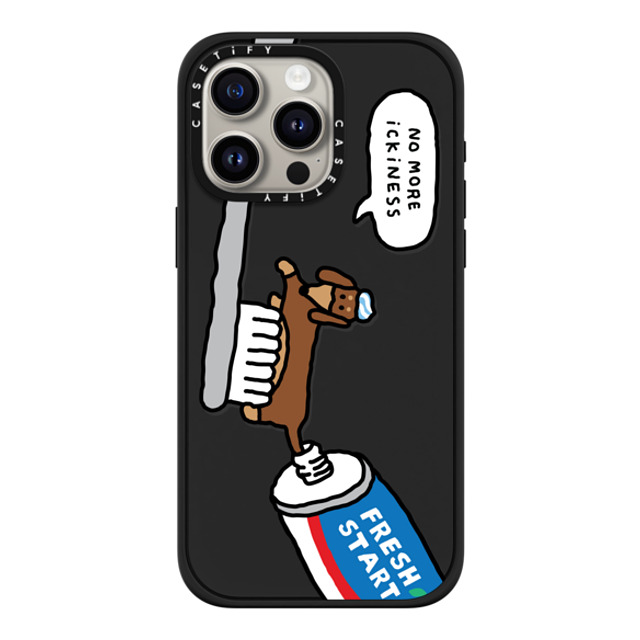 JOGUMAN x CASETiFY iPhone 15 Pro Max ケース マットブラック インパクトケース MagSafe対応 Fresh start, Woody