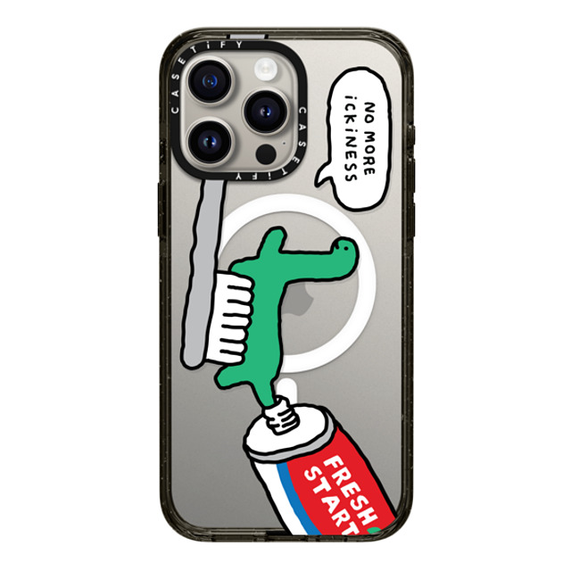 JOGUMAN x CASETiFY iPhone 15 Pro Max ケース ブラック インパクトケース MagSafe対応 Fresh start, Brachio