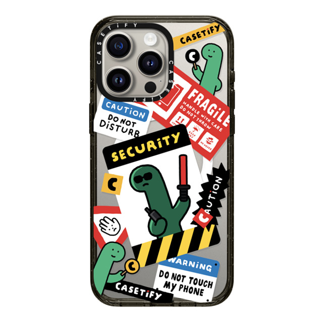 JOGUMAN x CASETiFY iPhone 15 Pro Max ケース ブラック インパクトケース MagSafe対応 Do not disturb