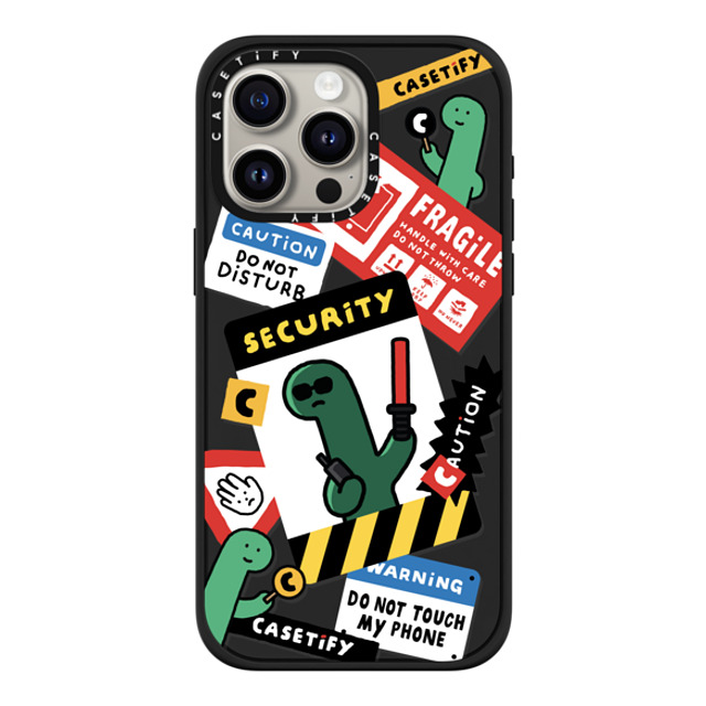 JOGUMAN x CASETiFY iPhone 15 Pro Max ケース マットブラック インパクトケース MagSafe対応 Do not disturb