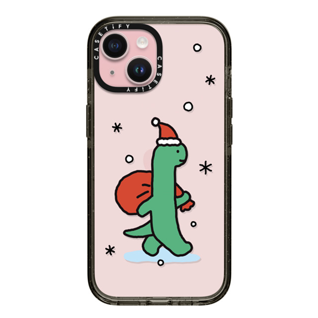 JOGUMAN x CASETiFY iPhone 15 ケース ブラック インパクトケース Brachio becomes Santa