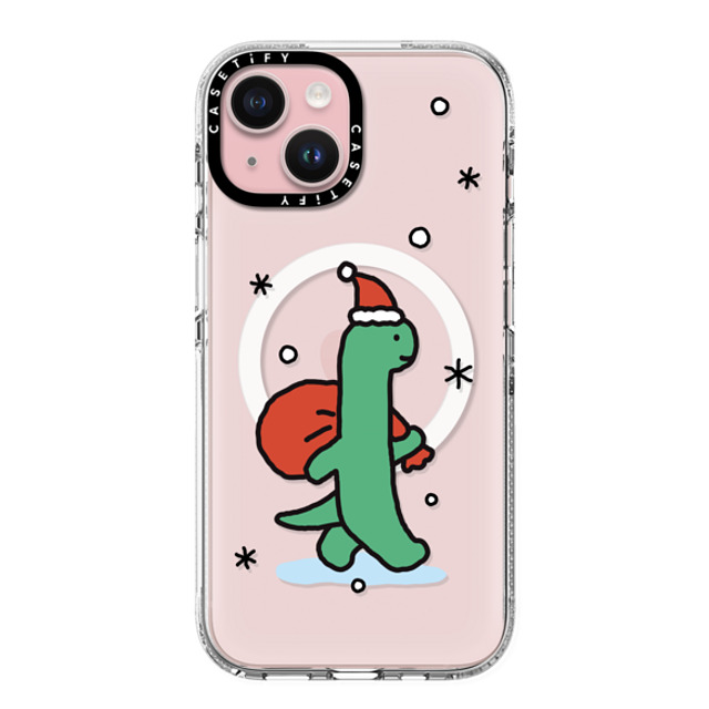 JOGUMAN x CASETiFY iPhone 15 ケース クリア クリア ケース MagSafe対応 Brachio becomes Santa