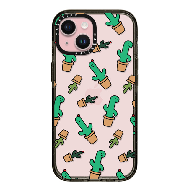 JOGUMAN x CASETiFY iPhone 15 ケース ブラック インパクトケース Cactus Brachio