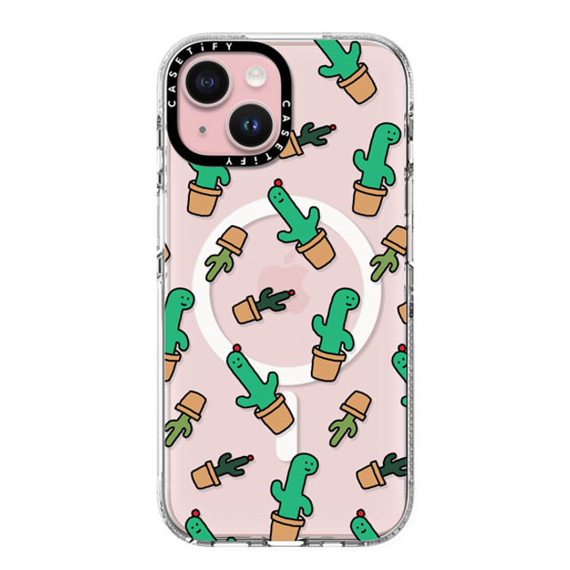 JOGUMAN x CASETiFY iPhone 15 ケース クリア クリア ケース MagSafe対応 Cactus Brachio