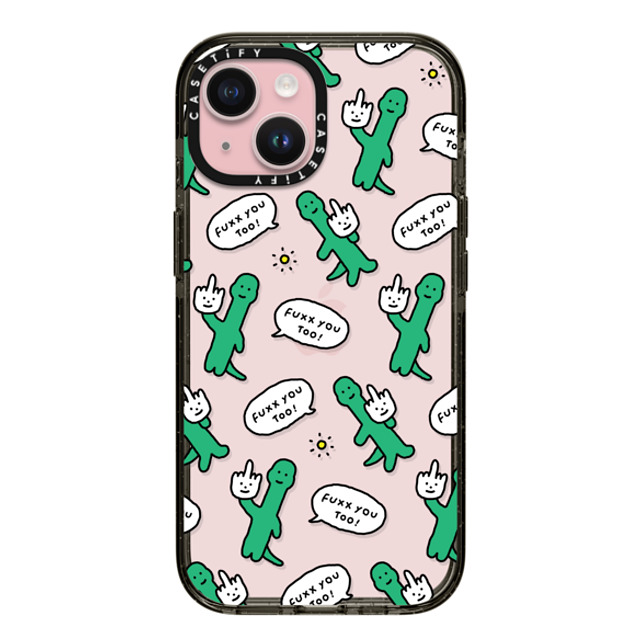 JOGUMAN x CASETiFY iPhone 15 ケース ブラック インパクトケース Talk to the hand