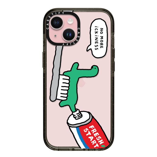 JOGUMAN x CASETiFY iPhone 15 ケース ブラック インパクトケース Fresh start, Brachio