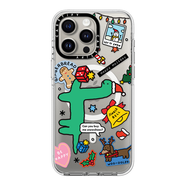 JOGUMAN x CASETiFY iPhone 15 Pro Max ケース クリア クリア ケース MagSafe対応 Brachio Holiday Sticker