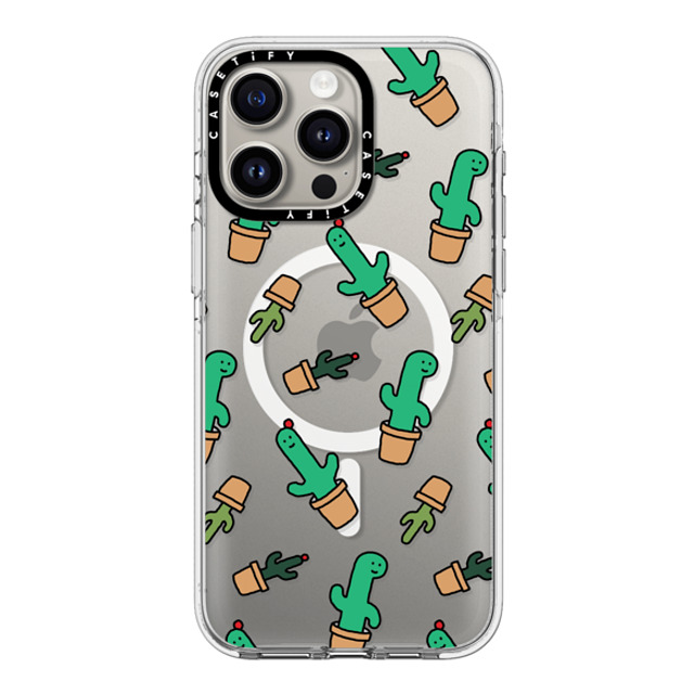 JOGUMAN x CASETiFY iPhone 15 Pro Max ケース クリア クリア ケース MagSafe対応 Cactus Brachio