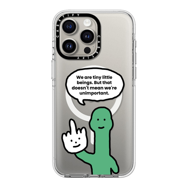 JOGUMAN x CASETiFY iPhone 15 Pro Max ケース クリア クリア ケース MagSafe対応 I Have Something To Say Custom Case - (We are tiny little beings. But that doesn't mean we're unimportant.)