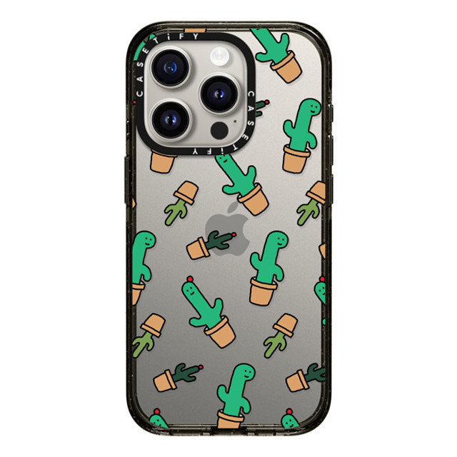 JOGUMAN x CASETiFY iPhone 15 Pro ケース ブラック インパクトケース Cactus Brachio