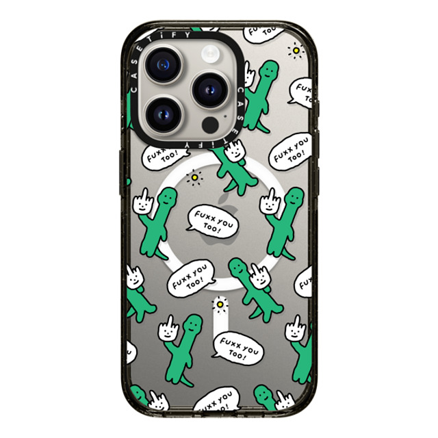 JOGUMAN x CASETiFY iPhone 15 Pro ケース ブラック インパクトケース MagSafe対応 Talk to the hand