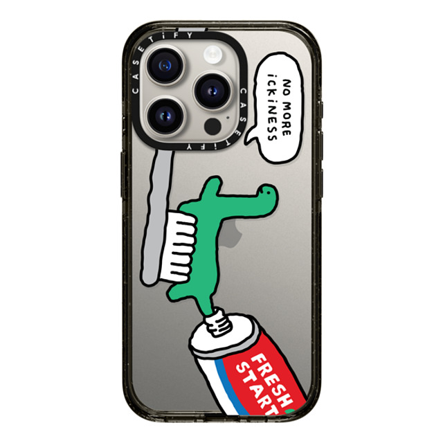 JOGUMAN x CASETiFY iPhone 15 Pro ケース ブラック インパクトケース Fresh start, Brachio