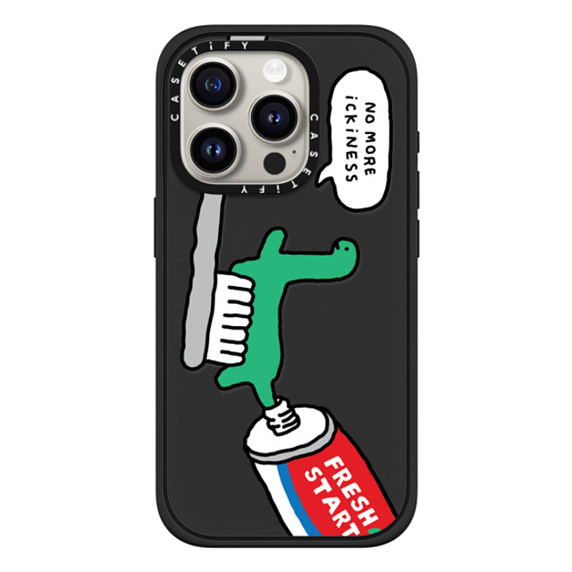 JOGUMAN x CASETiFY iPhone 15 Pro ケース マットブラック インパクトケース MagSafe対応 Fresh start, Brachio