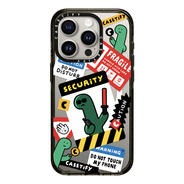 JOGUMAN x CASETiFY iPhone 15 Pro ケース ブラック インパクトケース MagSafe対応 Do not disturb