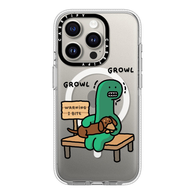 JOGUMAN x CASETiFY iPhone 15 Pro ケース クリア クリア ケース MagSafe対応 Warning, I Bite