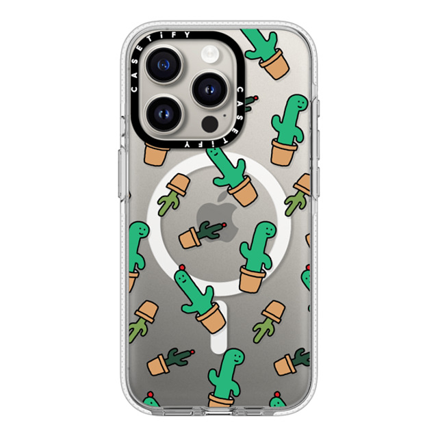 JOGUMAN x CASETiFY iPhone 15 Pro ケース クリア クリア ケース MagSafe対応 Cactus Brachio