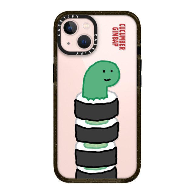 JOGUMAN x CASETiFY iPhone 13 ケース ブラック インパクトケース Brachio Cucumber Gimbap