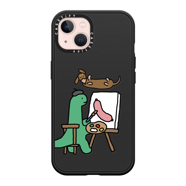 JOGUMAN x CASETiFY iPhone 13 ケース マットブラック インパクトケース MagSafe対応 Draw Me