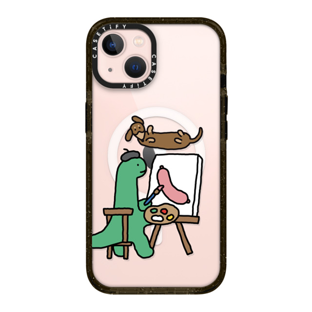 JOGUMAN x CASETiFY iPhone 13 ケース ブラック インパクトケース MagSafe対応 Draw Me