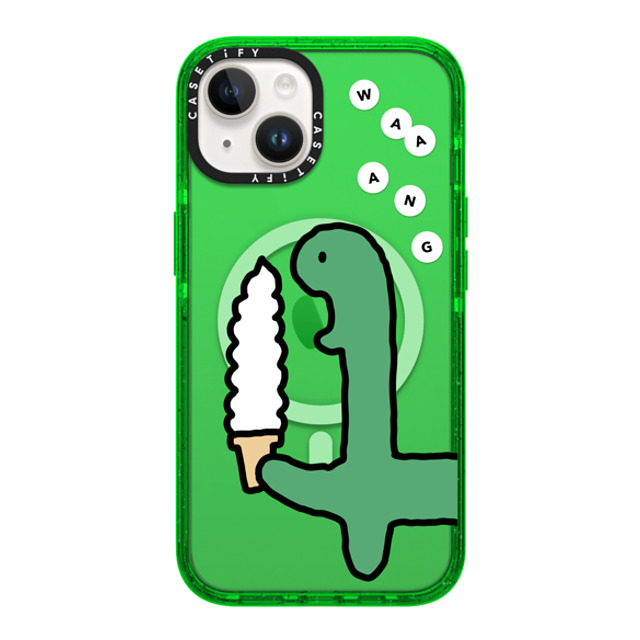 JOGUMAN x CASETiFY iPhone 14 ケース グリーン インパクトケース MagSafe対応 Soft Serve Brachio