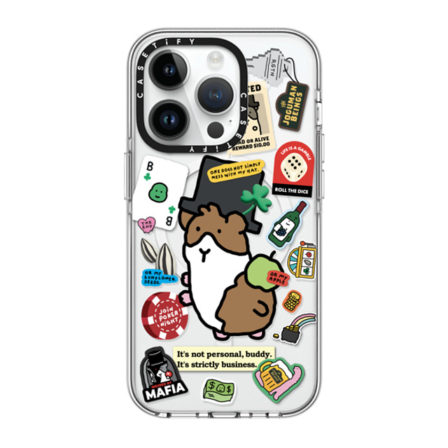 JOGUMAN x CASETiFY iPhone 14 Pro ケース クリア クリア ケース MagSafe対応 Rigatoni the Guinea Pig