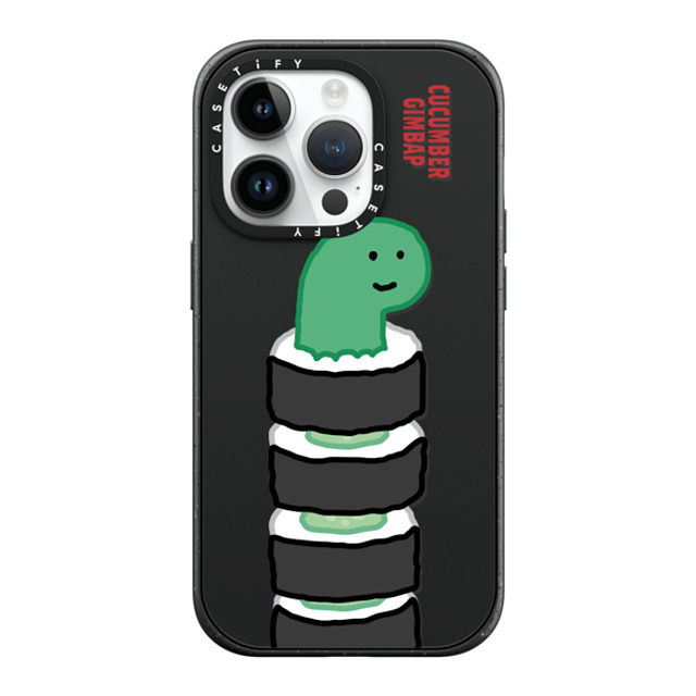 JOGUMAN x CASETiFY iPhone 14 Pro ケース マットブラック インパクトケース MagSafe対応 Brachio Cucumber Gimbap