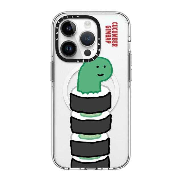 JOGUMAN x CASETiFY iPhone 14 Pro ケース クリア クリア ケース MagSafe対応 Brachio Cucumber Gimbap