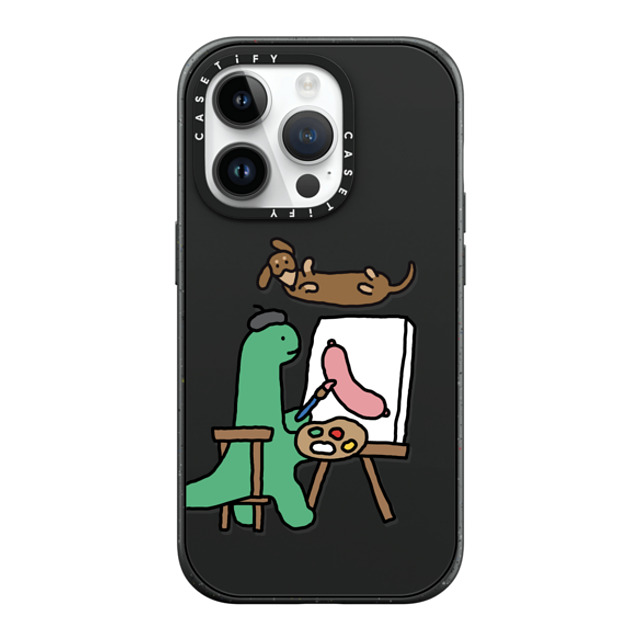 JOGUMAN x CASETiFY iPhone 14 Pro ケース マットブラック インパクトケース MagSafe対応 Draw Me