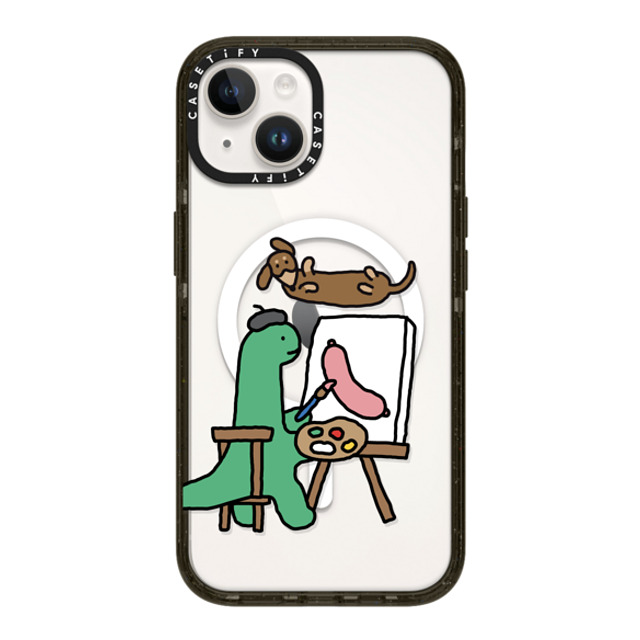 JOGUMAN x CASETiFY iPhone 14 ケース ブラック インパクトケース MagSafe対応 Draw Me