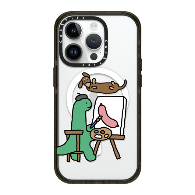 JOGUMAN x CASETiFY iPhone 14 Pro ケース ブラック インパクトケース MagSafe対応 Draw Me