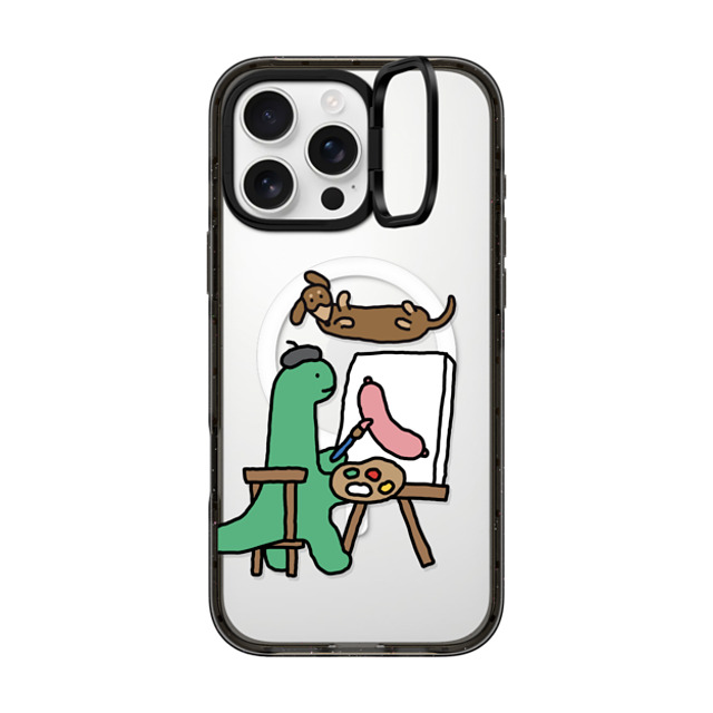 JOGUMAN x CASETiFY iPhone 16 Pro Max ケース ブラック インパクトリングスタンドケース MagSafe対応 Draw Me