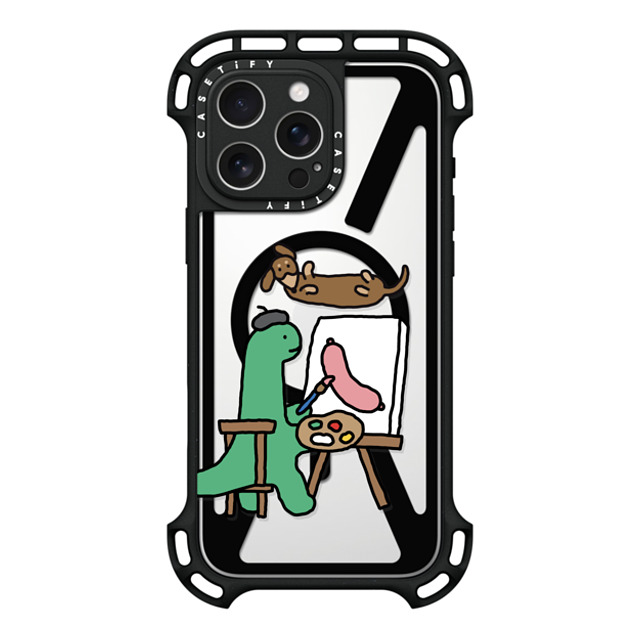 JOGUMAN x CASETiFY iPhone 16 Pro Max ケース ブラック ウルトラ バウンスケース MagSafe対応 Draw Me