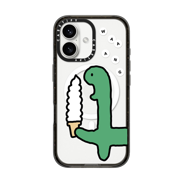 JOGUMAN x CASETiFY iPhone 16 ケース ブラック インパクトケース MagSafe対応 Soft Serve Brachio