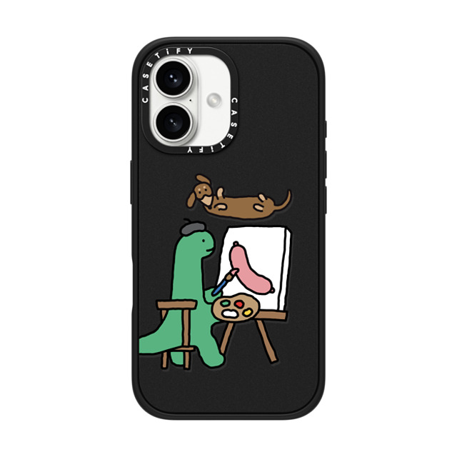 JOGUMAN x CASETiFY iPhone 16 ケース マットブラック インパクトケース MagSafe対応 Draw Me