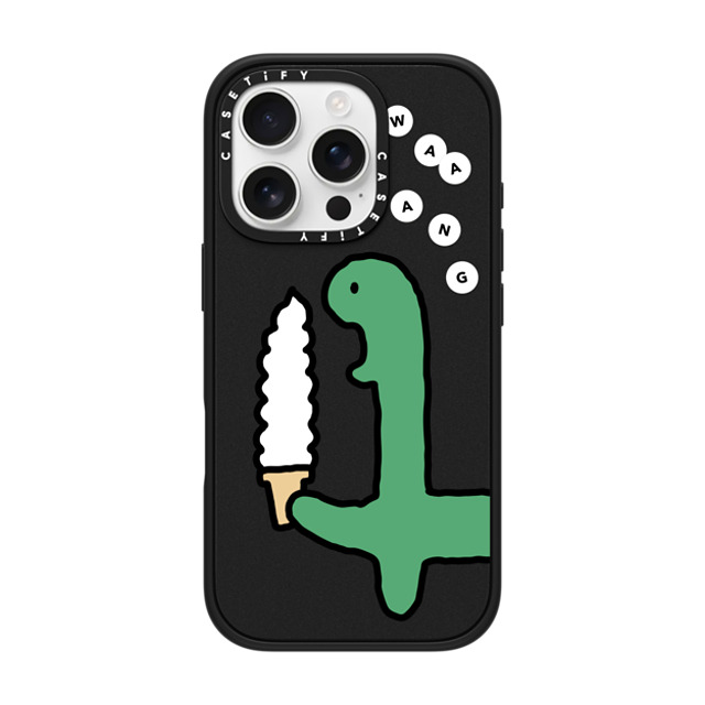 JOGUMAN x CASETiFY iPhone 16 Pro ケース マットブラック インパクトケース MagSafe対応 Soft Serve Brachio