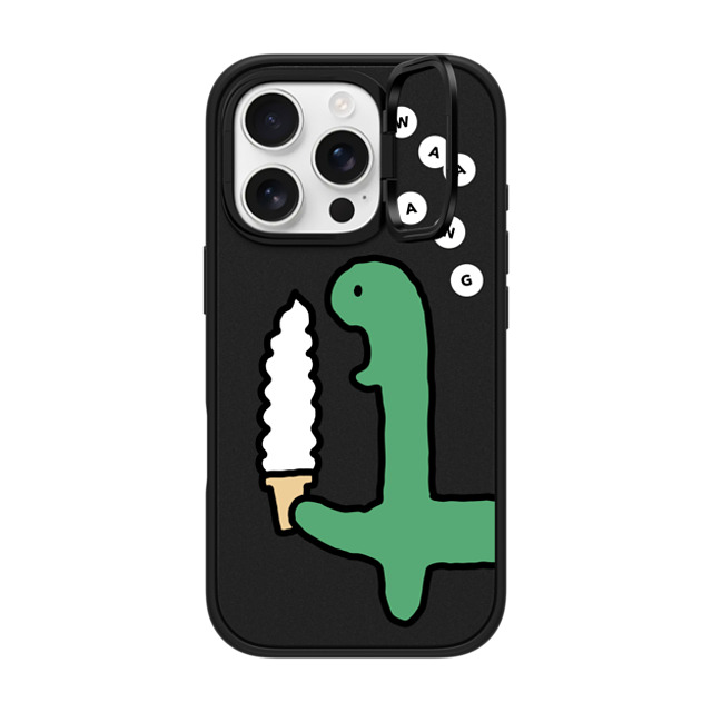 JOGUMAN x CASETiFY iPhone 16 Pro ケース マットブラック インパクトリングスタンドケース MagSafe対応 Soft Serve Brachio