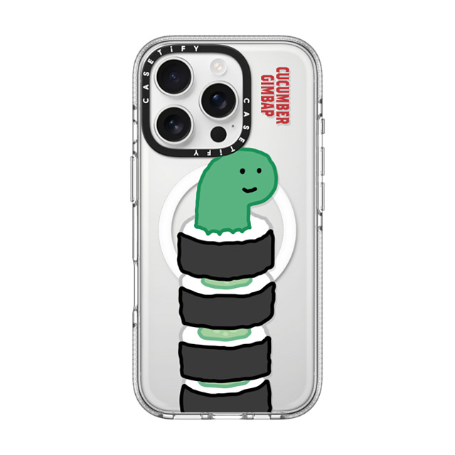 JOGUMAN x CASETiFY iPhone 16 Pro ケース クリア クリア ケース MagSafe対応 Brachio Cucumber Gimbap