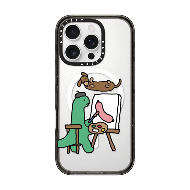 JOGUMAN x CASETiFY iPhone 16 Pro ケース ブラック インパクトケース MagSafe対応 Draw Me