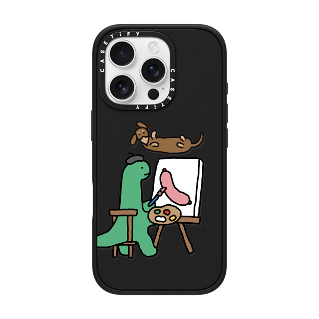 JOGUMAN x CASETiFY iPhone 16 Pro ケース マットブラック インパクトケース MagSafe対応 Draw Me