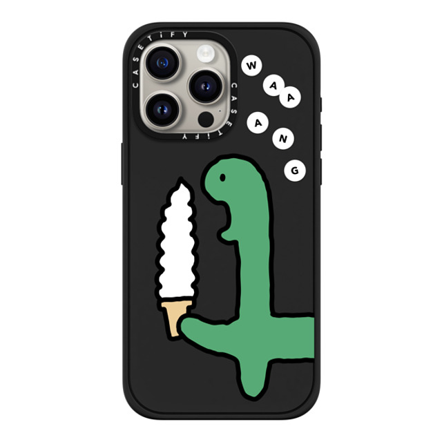 JOGUMAN x CASETiFY iPhone 15 Pro Max ケース マットブラック インパクトケース MagSafe対応 Soft Serve Brachio