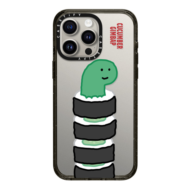 JOGUMAN x CASETiFY iPhone 15 Pro Max ケース ブラック インパクトケース Brachio Cucumber Gimbap