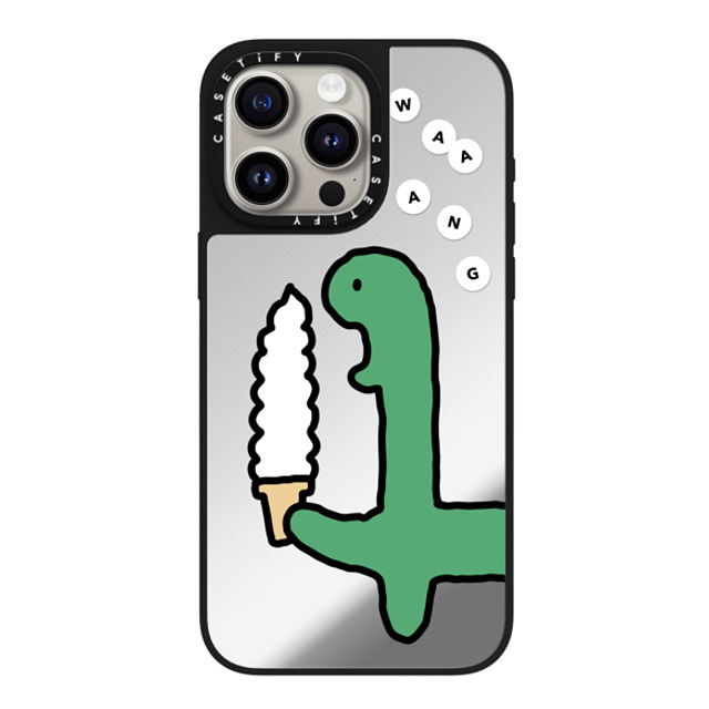 JOGUMAN x CASETiFY iPhone 15 Pro Max ケース Silver on Black ミラーケース MagSafe対応 Soft Serve Brachio