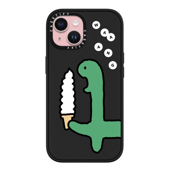 JOGUMAN x CASETiFY iPhone 15 ケース マットブラック インパクトケース MagSafe対応 Soft Serve Brachio