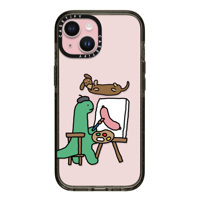 JOGUMAN x CASETiFY iPhone 15 ケース ブラック インパクトケース Draw Me