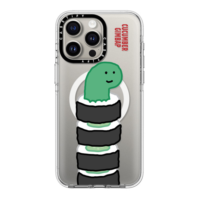 JOGUMAN x CASETiFY iPhone 15 Pro Max ケース クリア クリア ケース MagSafe対応 Brachio Cucumber Gimbap