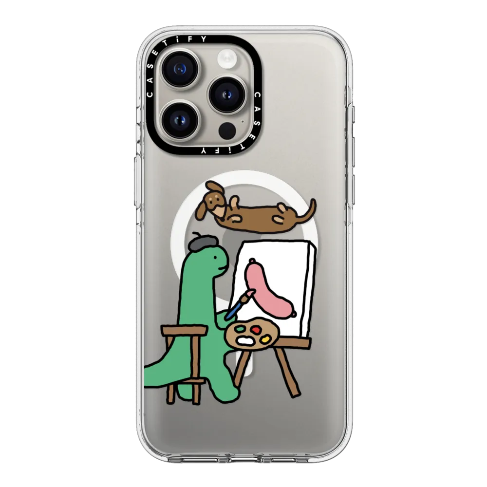 Clear iPhone 15 Pro Max Case MagSafe Compatible - Draw Me