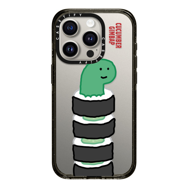 JOGUMAN x CASETiFY iPhone 15 Pro ケース ブラック インパクトケース Brachio Cucumber Gimbap